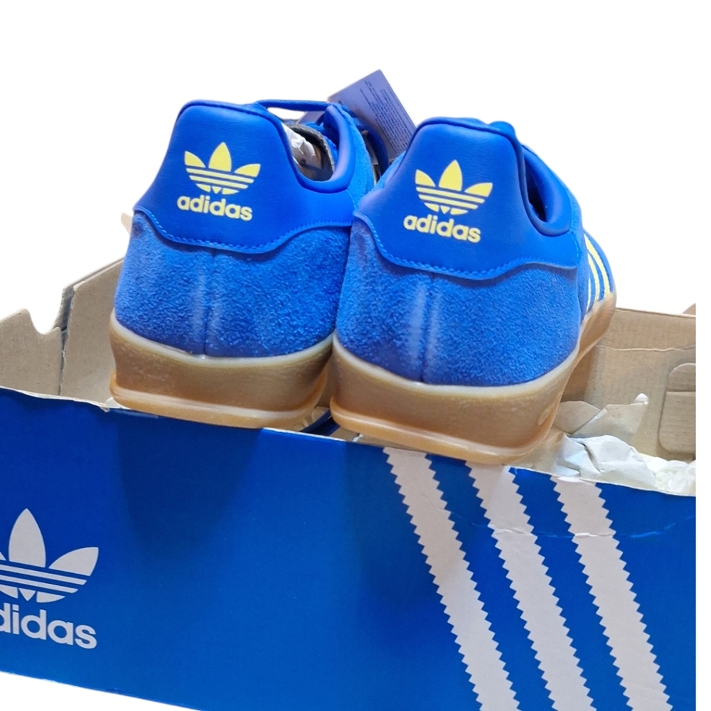 Adidas Indoor Gazelle Size 10.5W/11.5 M Blue/Yellow NWT NIB - Picture 6 of 12